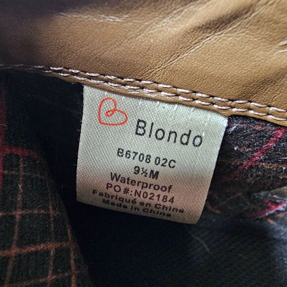 Blondo 9.5 Brown Valli 2 Suede Leather Ankle Booties Waterproof Low Heel Boots - Picture 8 of 10